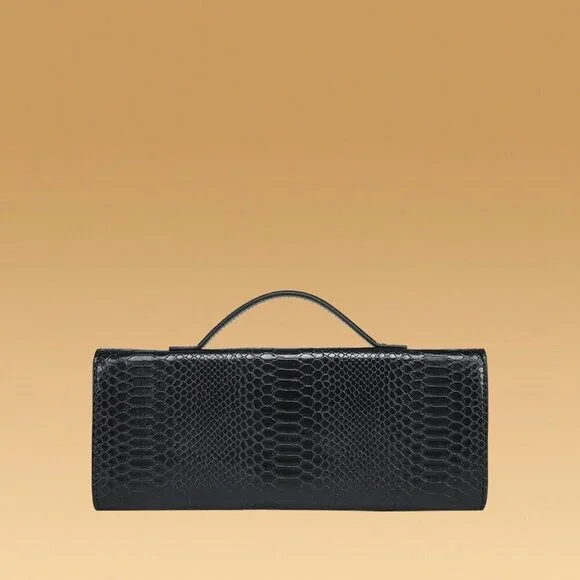 Black Preppy Women's Envelope Handbag - Picture 4 of 8